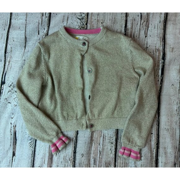 Mini Boden 2-3 Gold‎ Cardigan Sweater - Picture 1 of 2